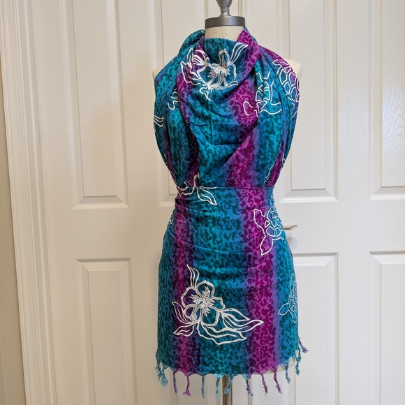 Hawaii Women's Swim Summer Beach Shawl Sarong Coverup Sea Turtle One Size - Picture 3 of 5